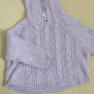 Cat & Jack Light Purple Cable Knit Turtleneck Sweater